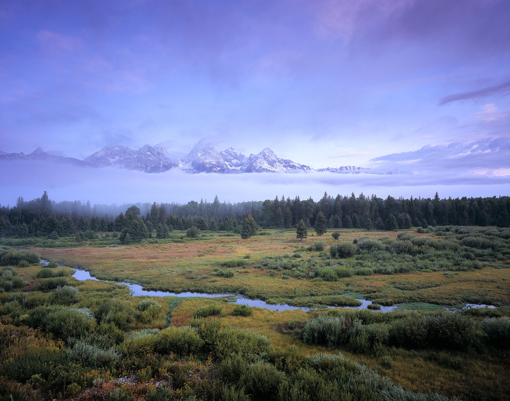 1001 Tetons & Morning Mist, Grand Teton National Park, Wyoming