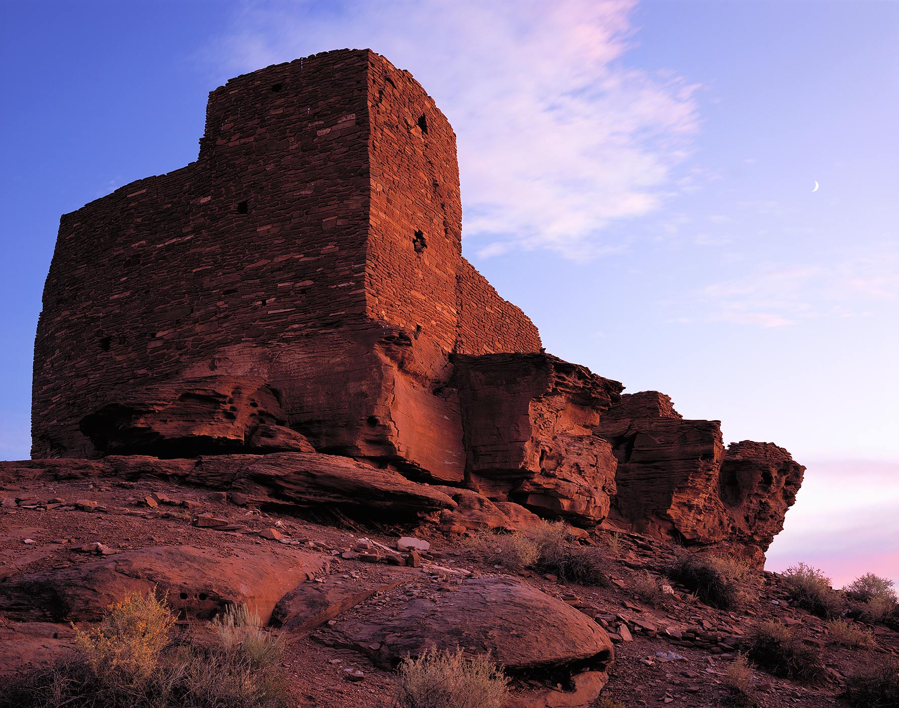 1029 Wukoki Pueblo, Crescent Moon, Wupatki National Monument, Arizona