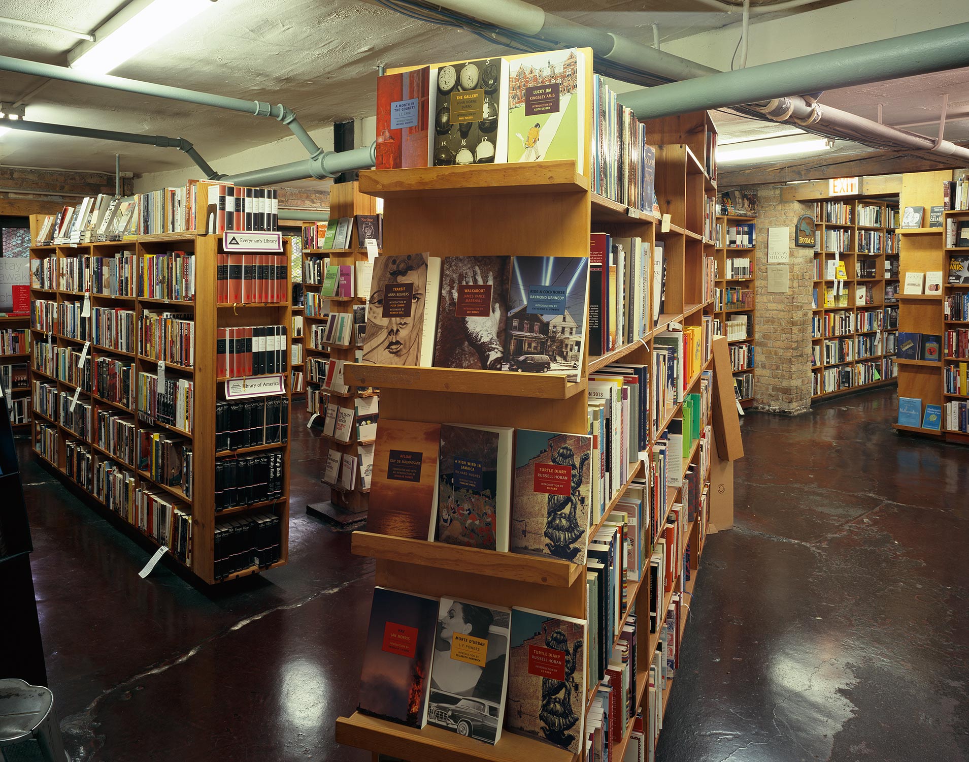 Bookshelves and Pipes, 57th Street Bookstore, Chicago